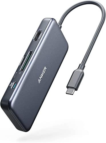 Anker(アンカー) USB-Cハブ PowerExpand+ 7-in-1 USB-Cハブアダプター 4K HDMI 100W電源供給 USB-C&USB-A 5Gbpsデータポート2口 microSD&SDカードリーダー MacBook Air Ma