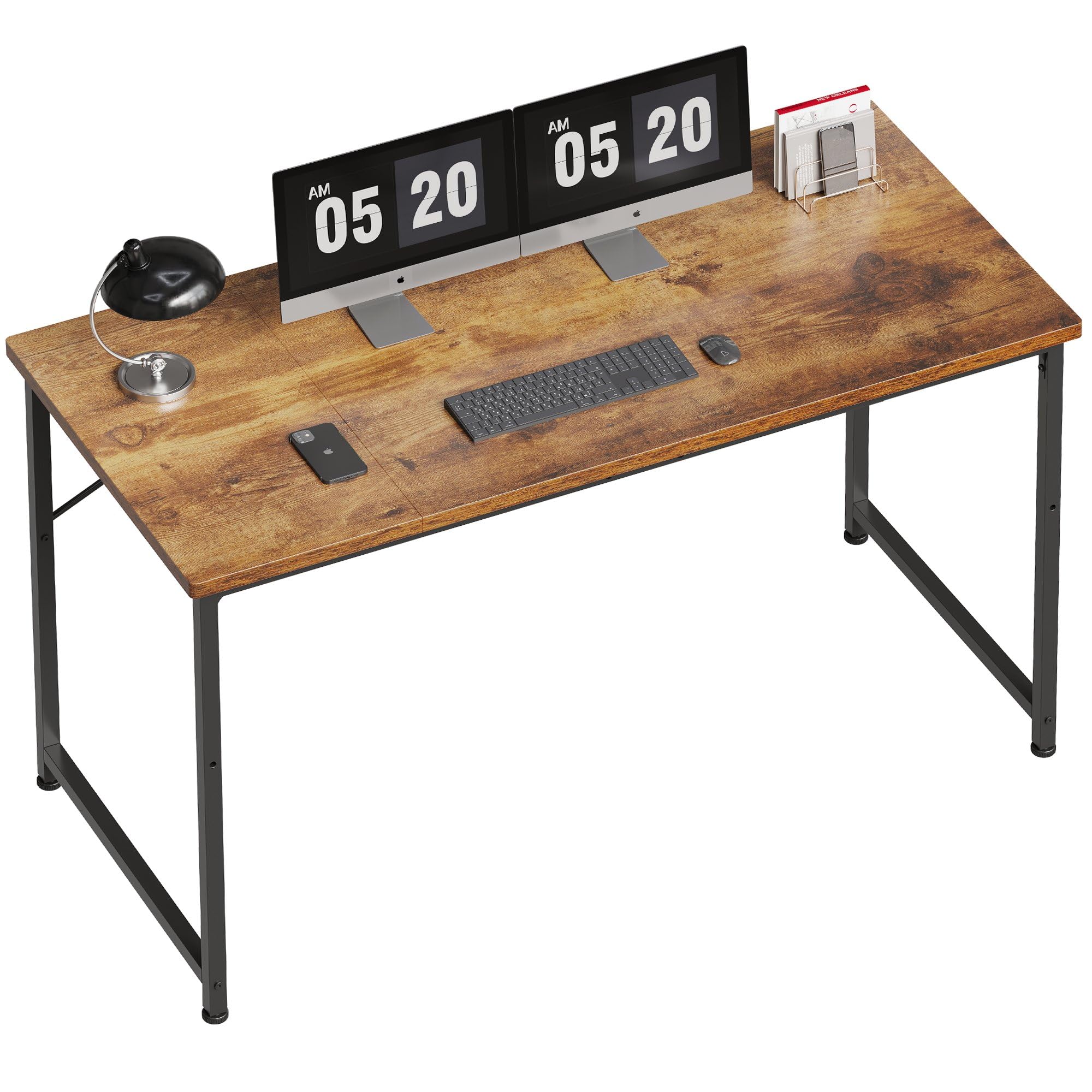 Maihail 机 pcデスク 勉強机 desk 桌子 パソコンデスク ゲーミング 一人暮らし 家具 table 学習机 小さい 作業机 ワークデスク gaming desk 幅120*奥行55cm 簡易な単板 ビンテージ