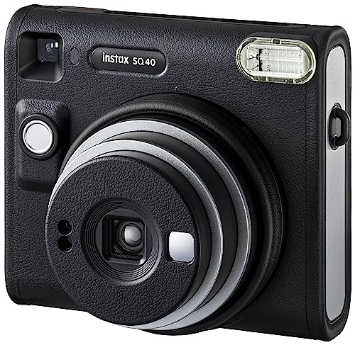 富士フイルム(FUJIFILM) インスタントカメラ "チェキスクエア" instax SQUARE SQ40 ブラック INS SQ 40