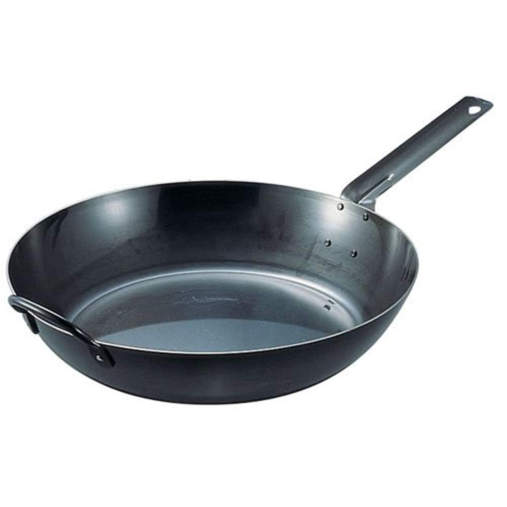 遠藤商事 業務用 鉄黒皮 オーブン用 厚板フライパン 40cm IH対応 鉄 日本製 AHL94040