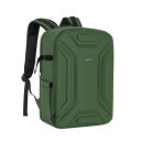 MOSISO カメラバックパック DSLR/SLR/ミラーレス用、対応機種 Canon/Nikon/Sony、保護 カメラバッグ 防水 対称幾何 ハードケース 三脚付き & 15-16インチ ラップトップ コンパートメント収納可(アーミー グリーン)