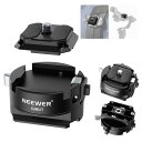 NEEWER カメラクイックリリースプレートキット クイックスイッチ 自動ロック 角型QR三脚マウントプレートとクランプベース付き コンパチブル Arca Swiss Ronin RS 4 Pro RS 3 RS 2 Peak Design Capture