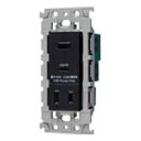 パナソニック(Panasonic) 埋込充電用USBコンセント2ポート マットブラック 18W 44×50×110mm USB-A・C 扉付コンセント付 WTL147740MB