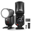 NEEWER Z2PRO-N 2.4G TTL ラウンドヘッドフラッシュストロボ スピードライト ワイヤレス コンパチブル Godox 76Ws アップグレードUI TTL/M 快速TCMスイッチ 1/8000s HSS 7.2V/3000mAhバッテリー