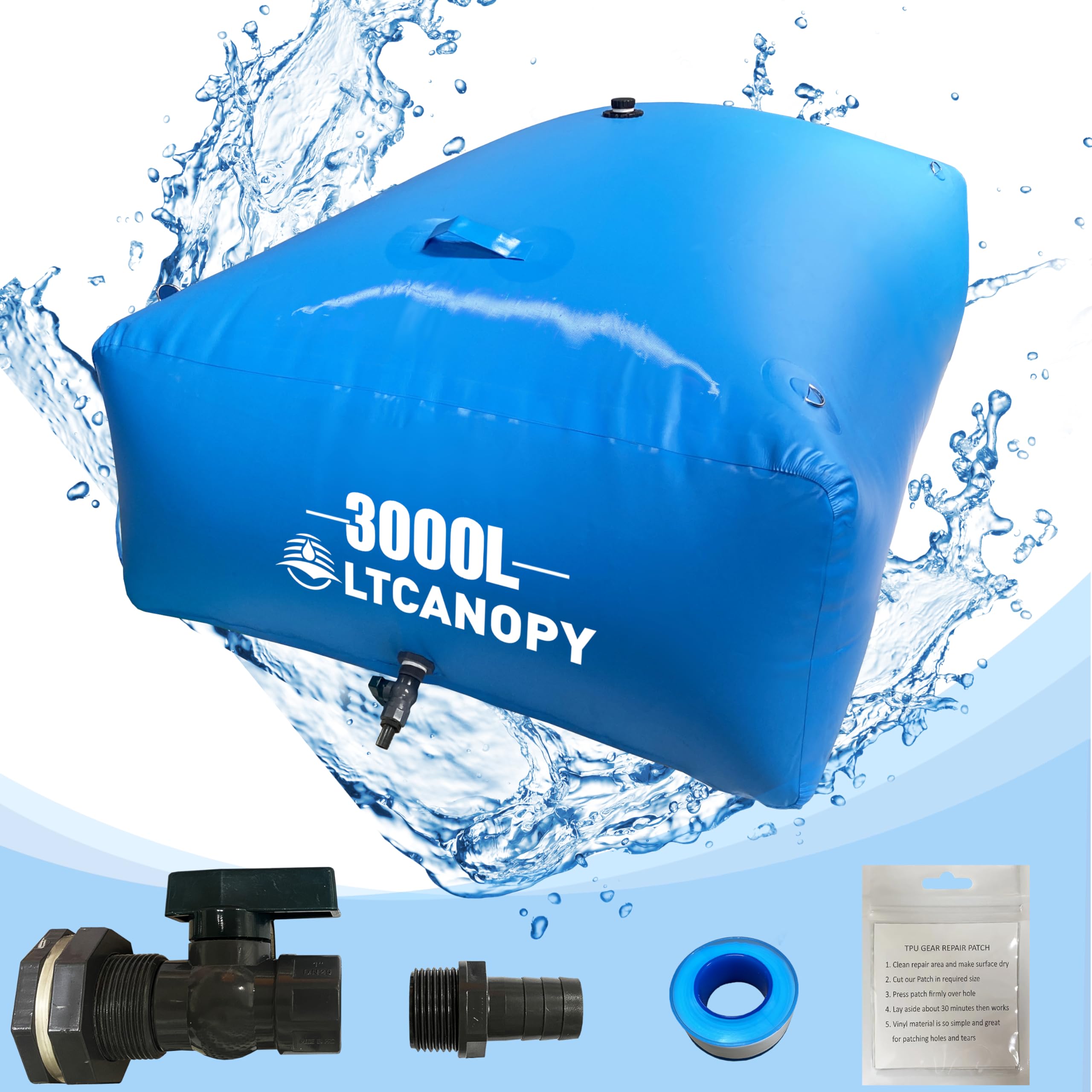 LTCANOPY 貯水タンク 雨水タンク 農業用灌漑 非常用給水タンク。 干ばつに強い 消火 水貯蔵のぼうこう..