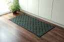 イケヒコ い草 マット キッチンマット 七宝 約60×240cm ネイビー 国産 滑りにくい加工 シンプル 和モダン #8243450