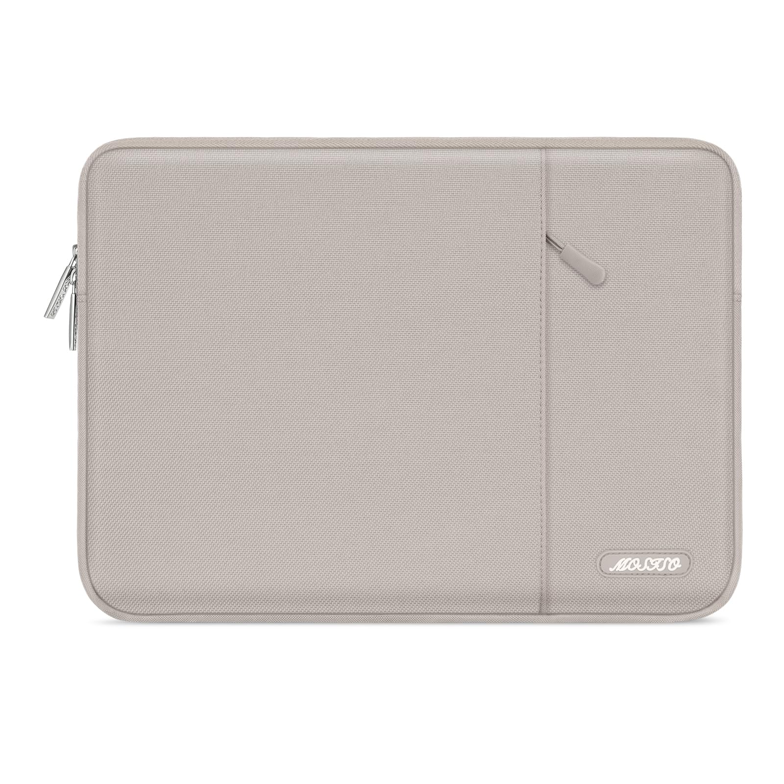 MOSISO ラップトップ スリーブバッグ 対応機種 Laptop 15インチ ポリエステル 撥水 保護 縦型ケース ポケット付き（ストーン グレー）