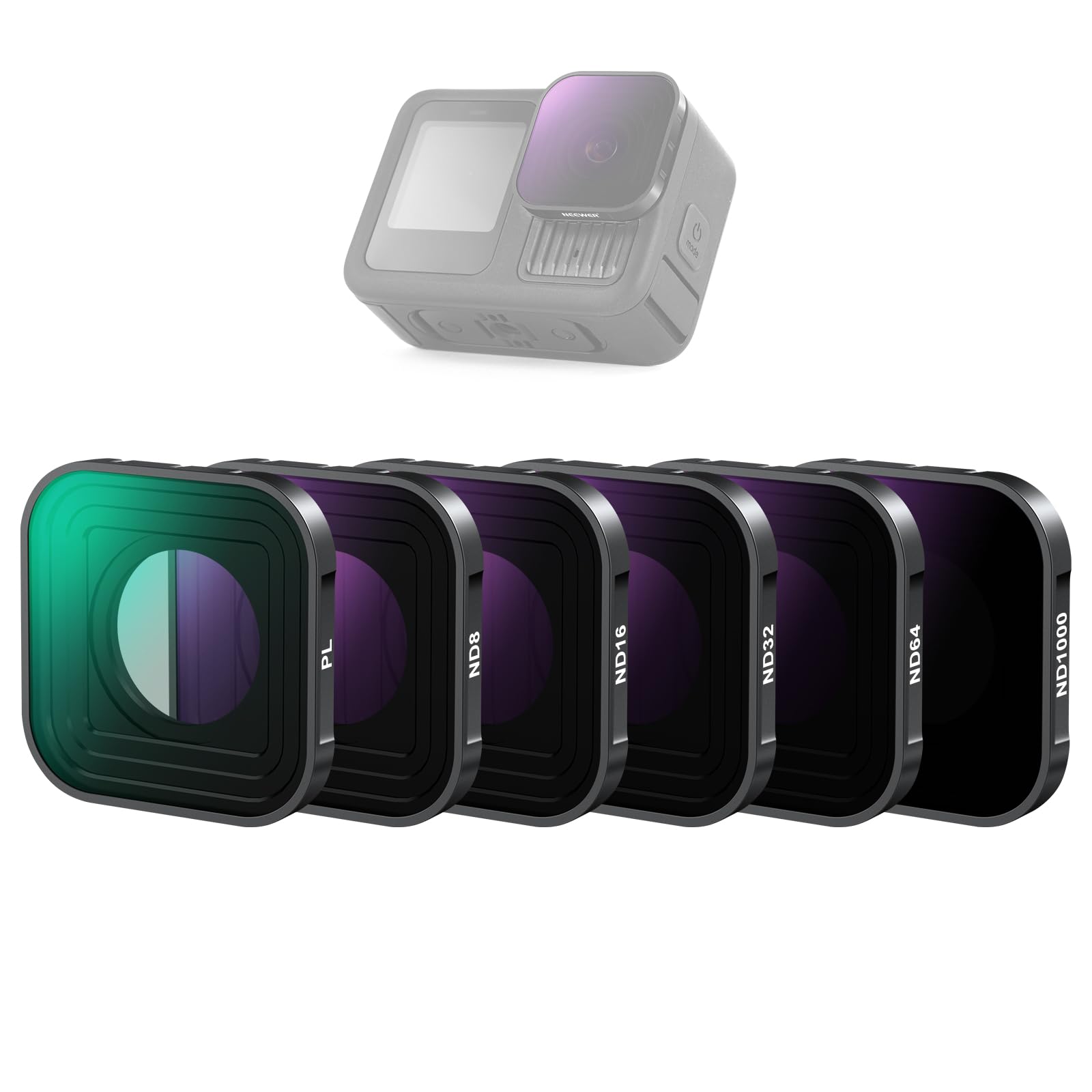 NEEWER CPL ND�ե��륿�� ����ѥ��֥�GoPro Hero 13 12 11 10 9 �֥�å� 6�ѥå� CPL ND8 ND16 ND32 ND...