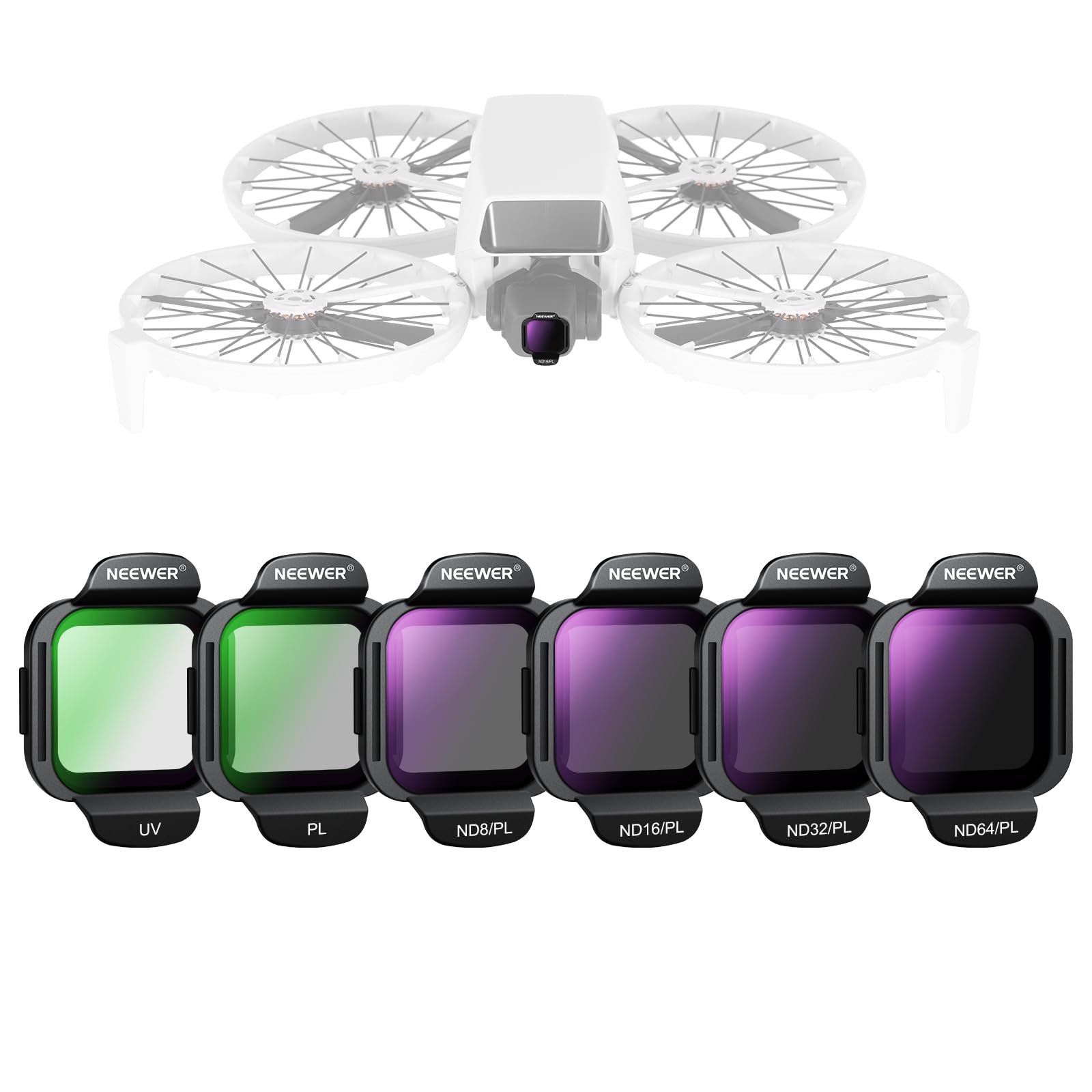 NEEWER ND/PL�ե��륿�����å� ����ѥ��֥� DJI Flip�ɥ����� 6������ ND8/PL ND16/PL ND32/PL ND64/PL PL ...