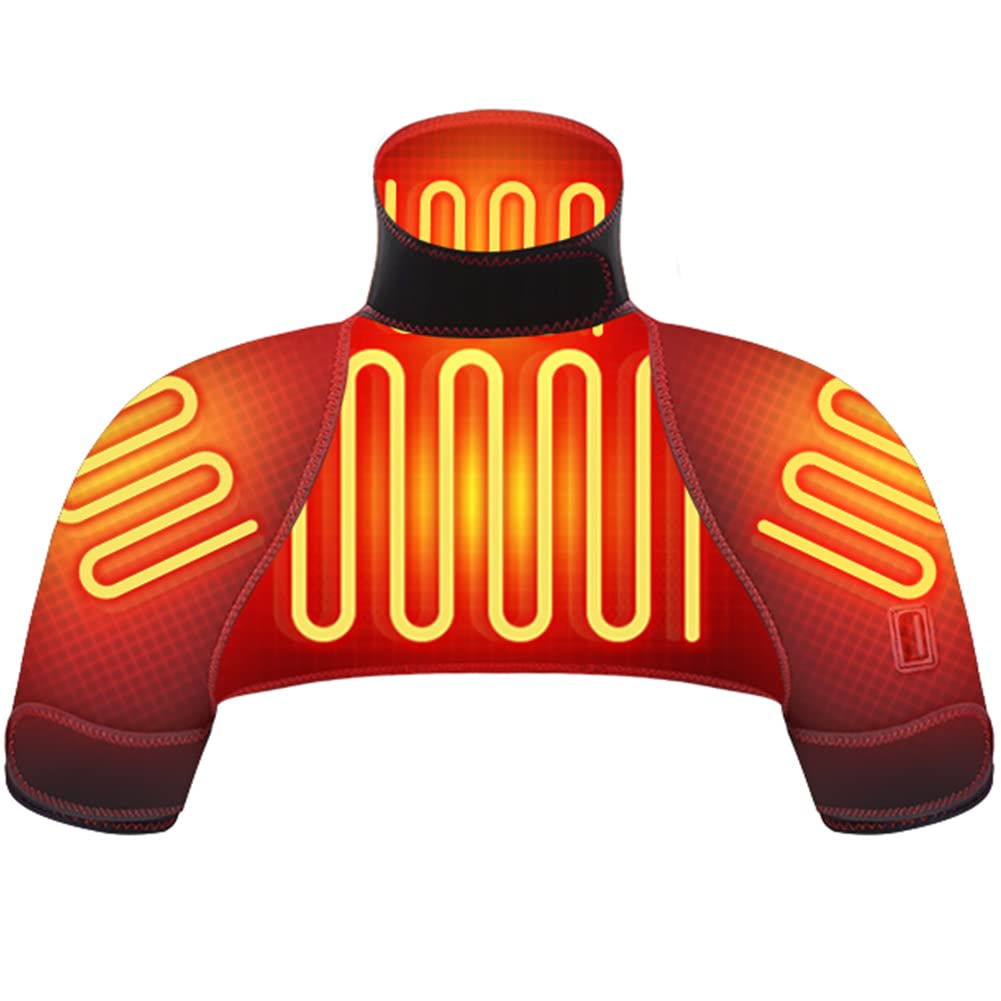 電気肩パッド 65℃・55℃・45℃ 遠赤外線加熱 電気肩掛け ヒーター 肩当て 肩用 サポーター テレワーク 在..