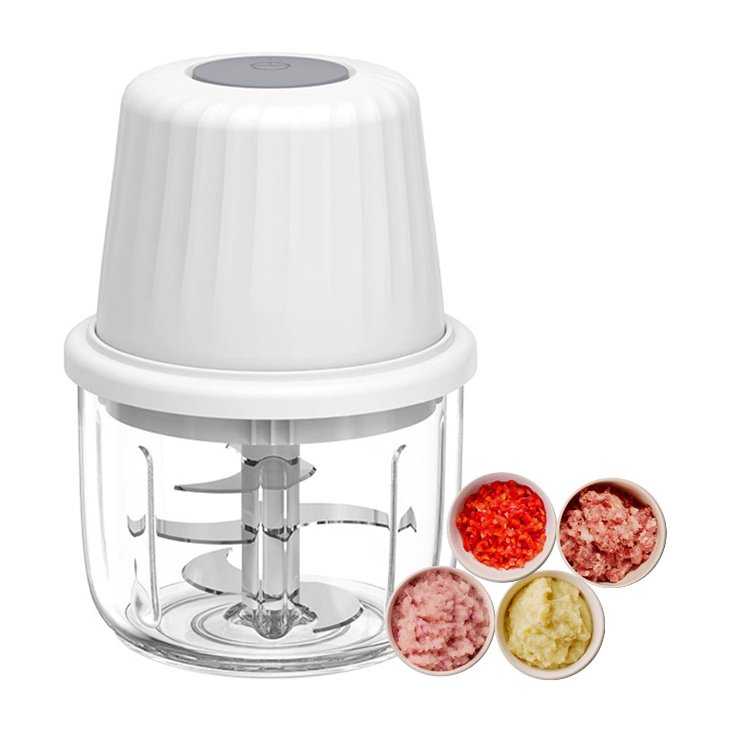 「果物・野菜・肉・離乳食・ニンニクなど対応」 MACOLAUDER フードプロセッサー コンパクト ミニ 小型 ..