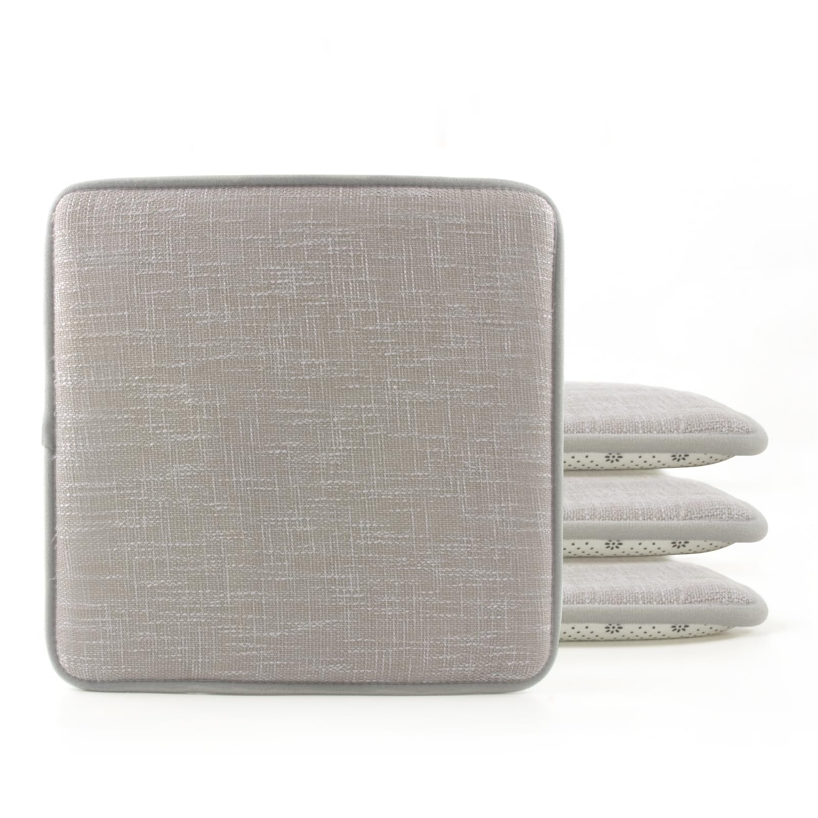 JEMAジェマ 椅子用 シートクッション 4枚セット 座布団 椅子用 ダイニング 高反発 お尻が痛くならない ..