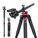 NEEWER 200cm カメラ三脚 一脚 センターコラム、ボールヘッド、ArcaタイプQR プレート、ケース付き 水平三脚 オーバーヘッドカメラマウント 俯瞰撮影 DSLR 一眼レフ/ビデオカメラに適用 アルミ合金製 軽量 コンパクト 耐荷重15kg