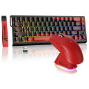 MAMBASNAKE×ATTACK SHARK X68PRO HE ラピッドトリガーキーボード&X11 トライーモードゲーミングキーボードマウスセット2in1磁気スイッチ RT0.01mm 8Khz RGB ワイヤレス/有線/BT 0.125msディレイ