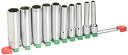 京都機械工具(KTC) 12.7mm (1/2インチ) ディープソケット セット 10個組 TB4L10E