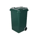 ダルトン(Dulton) プラスチック トラッシュカン 65L グリーン ゴミ箱のマスターピース ふた付き 大型 屋外 水抜き穴有り 高さ680mm 幅415mm 奥行460mm 100-198GN