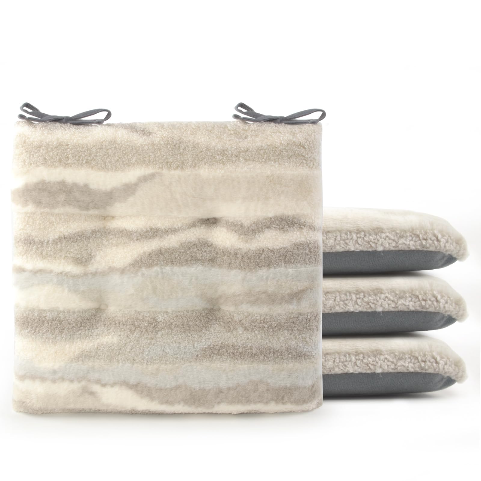 JEMA ジェマ 椅子用クッション 4枚セット チェアパッド シートクッション ダイニング用 座布団 チェア..