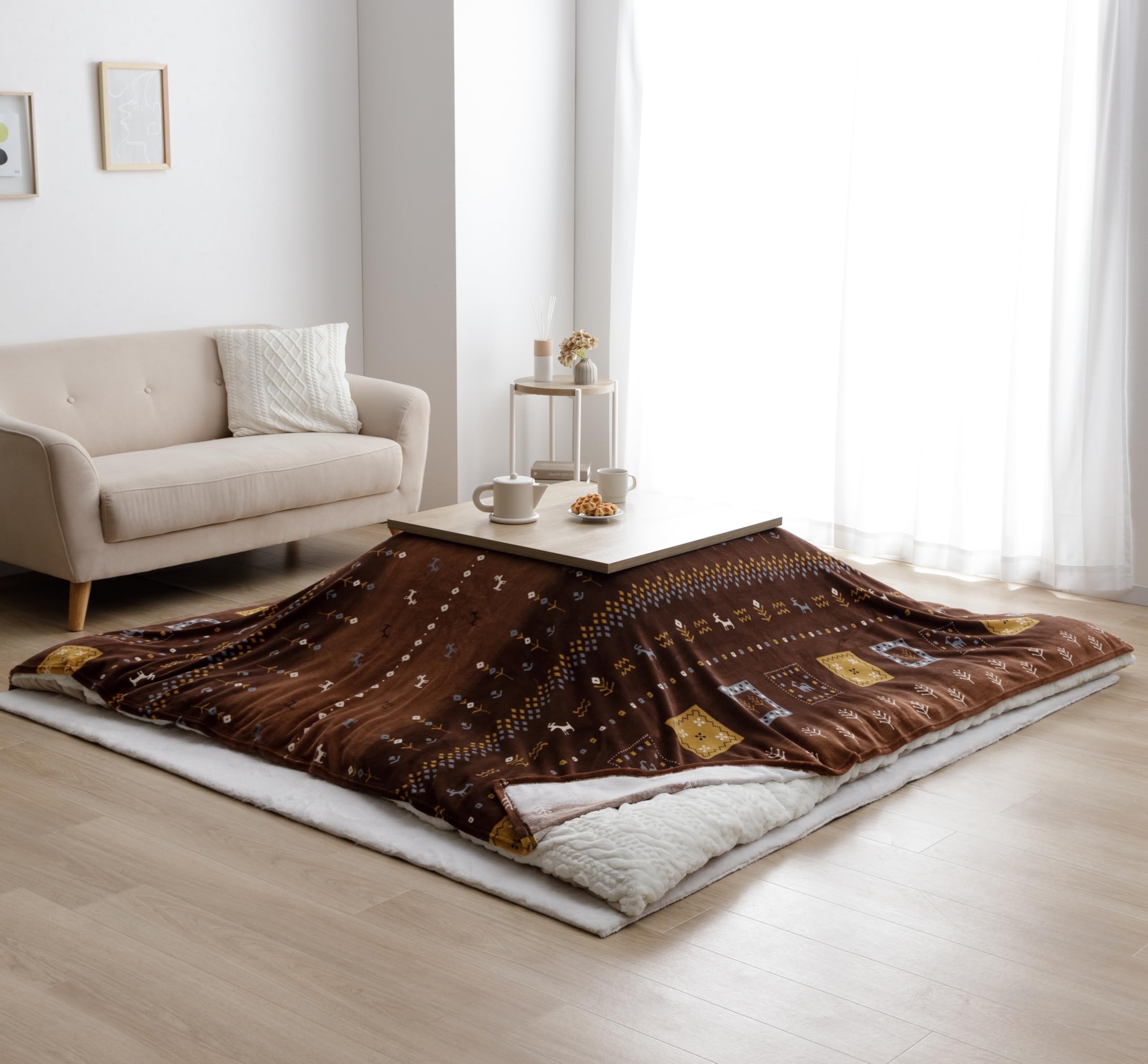 �����ҥ� ���������� ��ݤ� �դ�դ��ȩ���ꥫ�ꥨ ��210��210cm �֥饦�� ������� ���������ĥ��С� ������ �����ɻ� ������ #115206006...