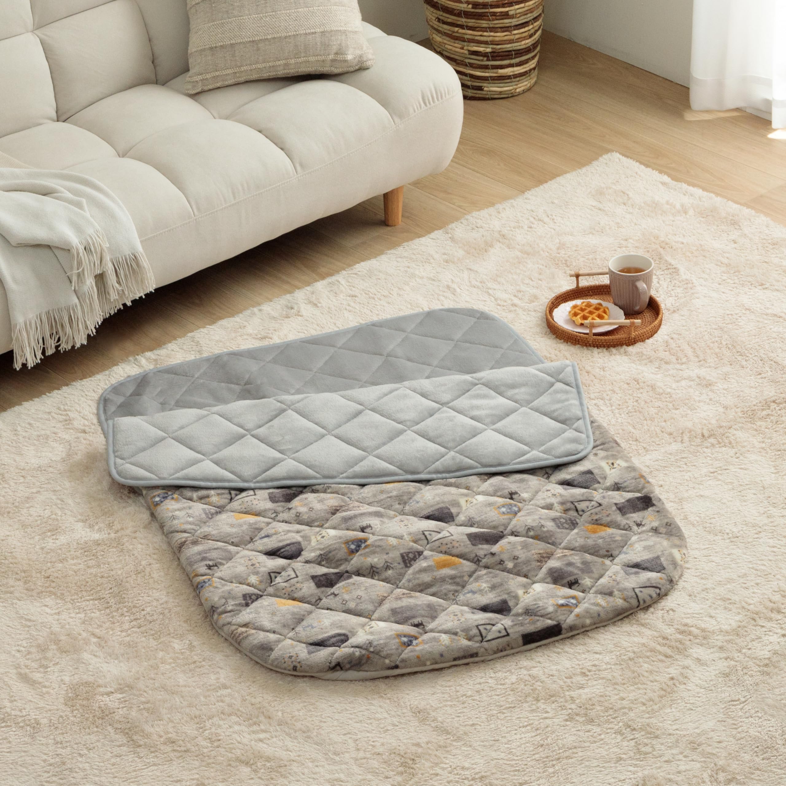 イケヒコ ポケットこたつ(R) カルド グレー 約90×120cm パーソナル 節電 ふんわり フランネル 洗える カジュアル 持ち運び簡単 ＃1171980135199