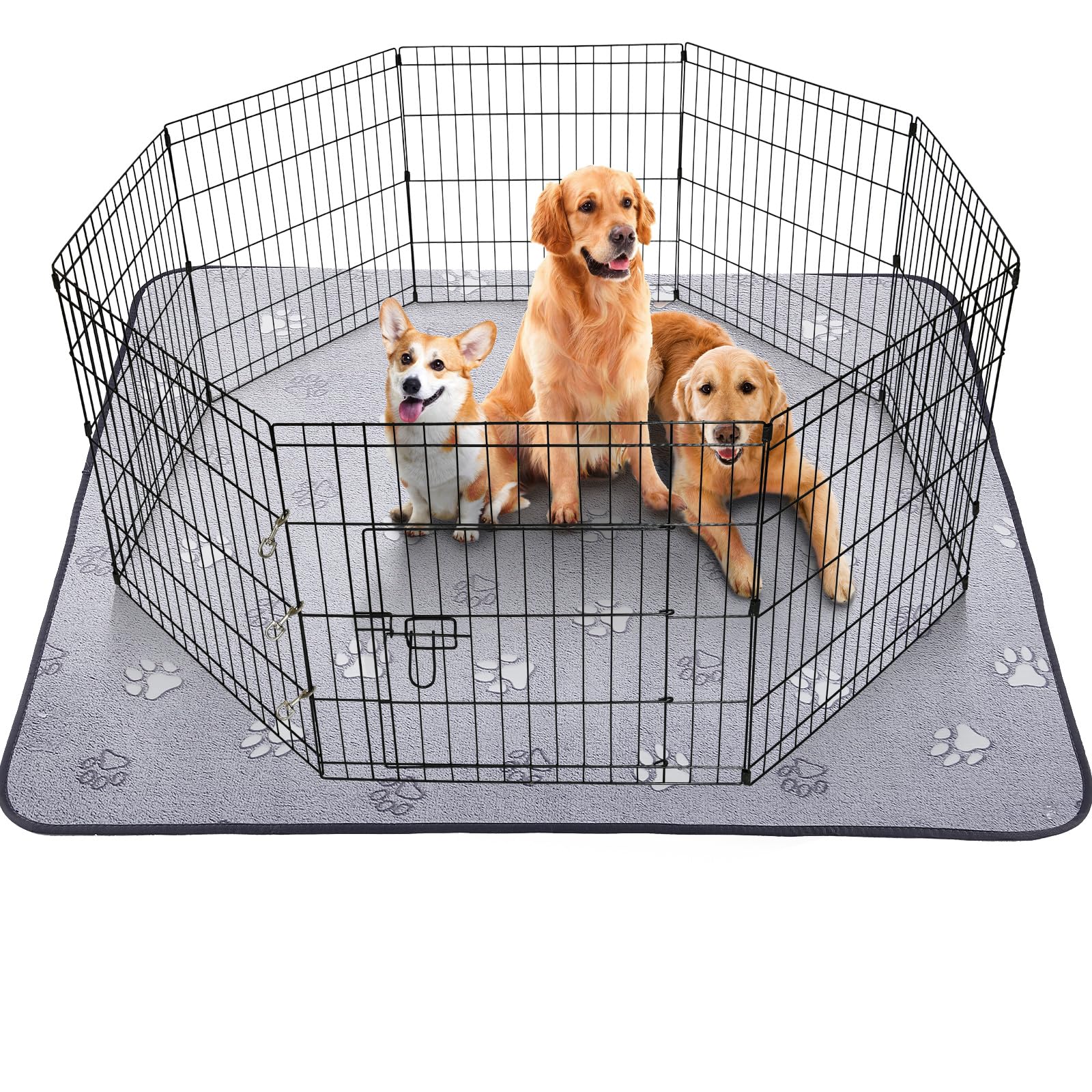 LOOBANI 洗えるペットシーツ 超吸水 ペットシーツ 洗える 滑り止め おしっこマット 速乾 ペットマット 防水 漏れ防止 洗濯機で丸洗い おしゃれなデザイン 消臭 介護 エコ 噛み耐性 抗菌加工 子犬とシニア犬のトイレトレーニング おしっこマット 犬