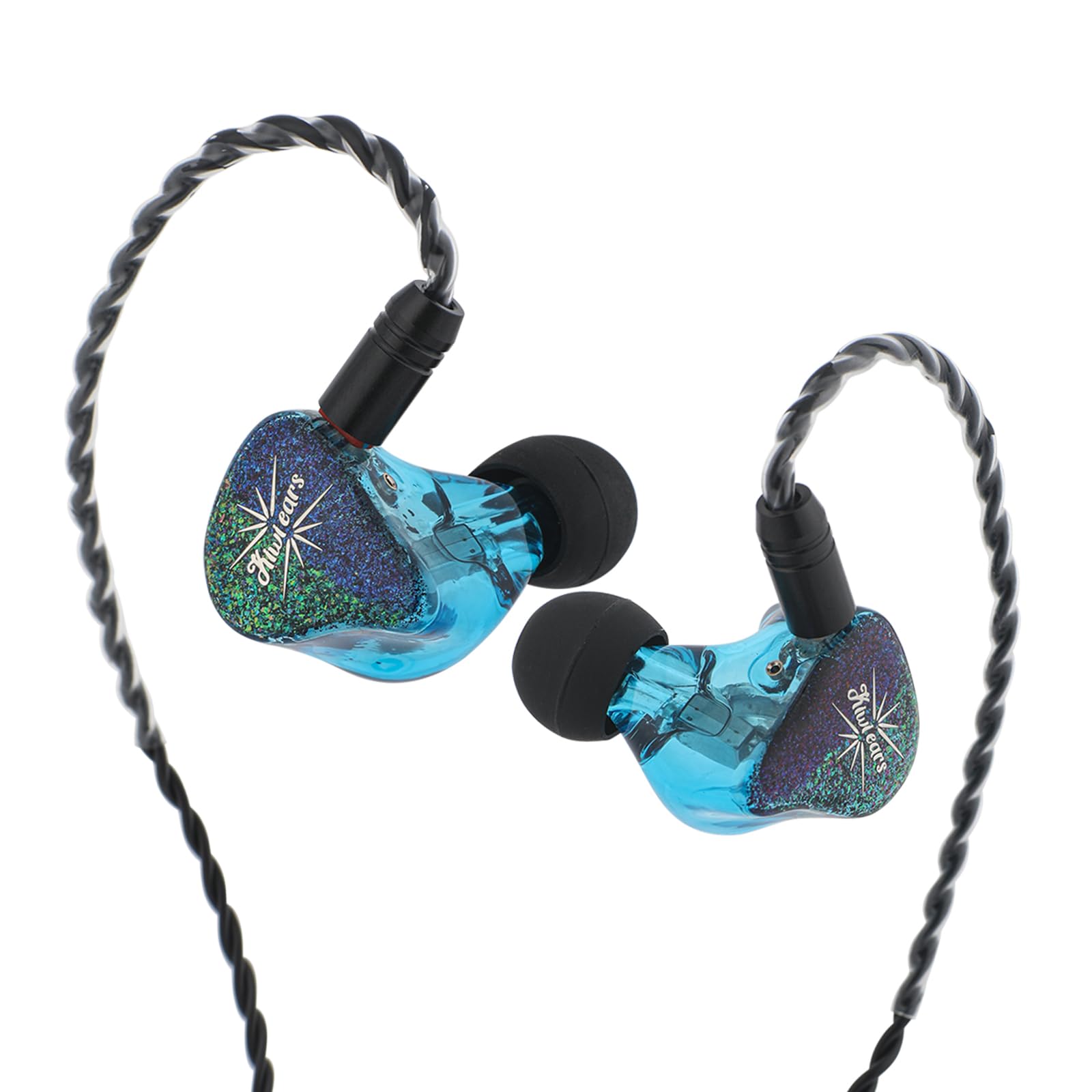 LINSOUL Kiwi Ears Forteza 2DD+1BA ハイブリッド型 HIFI イヤフォン 3.5mm ジャック 重低音 ステレオ イヤホン 有線 カナル型 ブルー