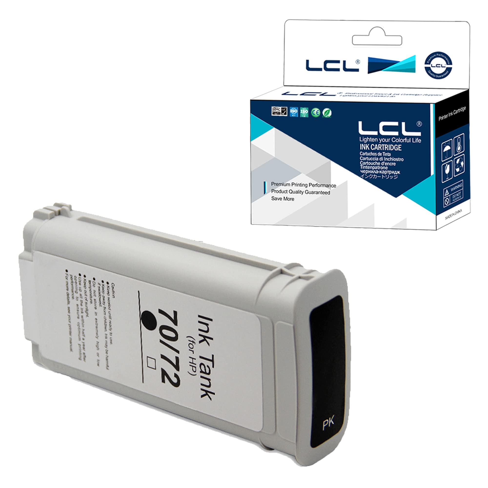 LCL HP用 70 C9449A 135ML 大容量 (1パック フォトブラック) 互換インクカートリッジ 対応機種：Designjet Z5200 Z5400 Z2100 Z3100 Z3100PS Z3200 Z3200PS