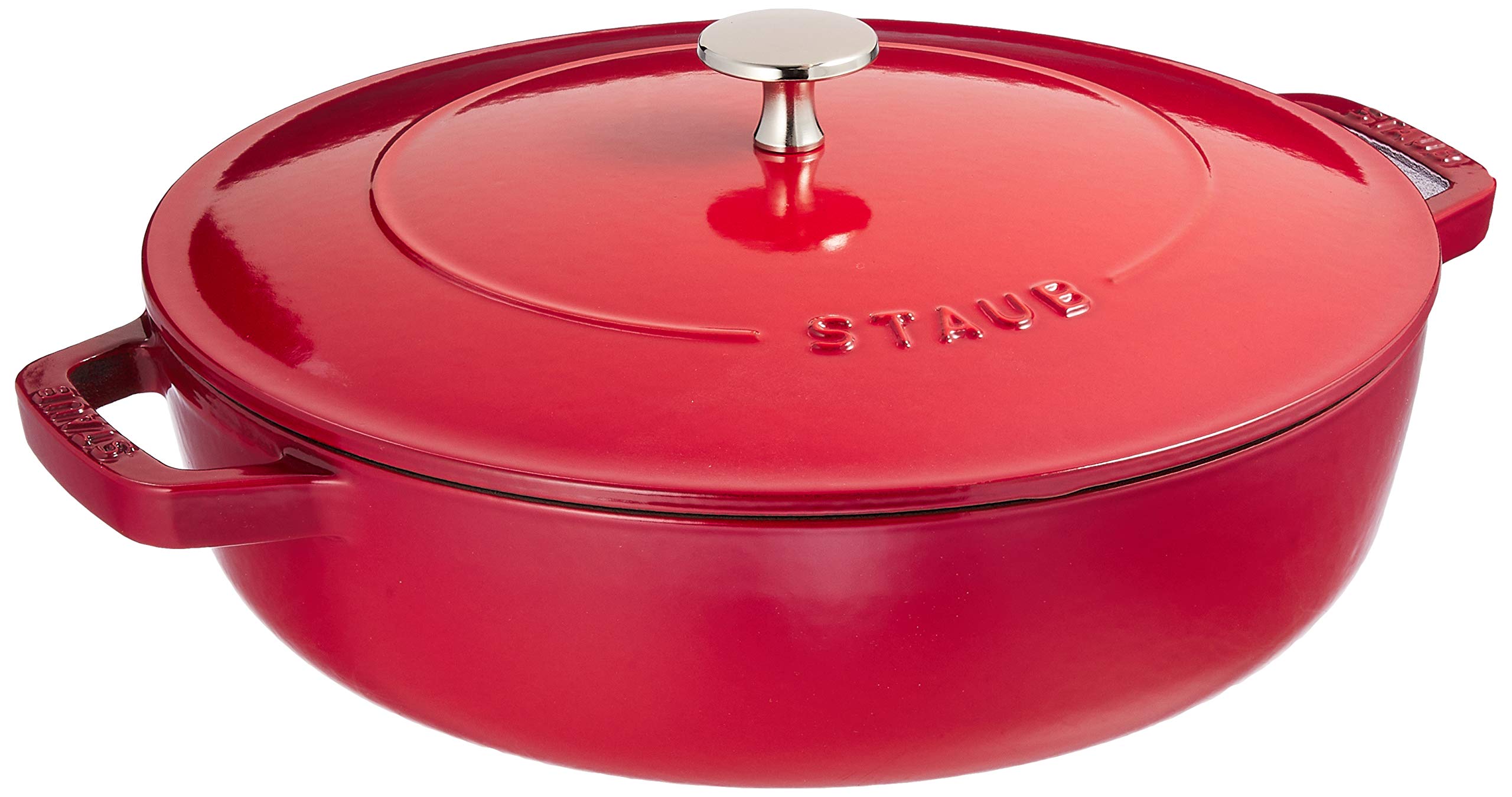 Rakuten - ストウブ(Staub) 「 ブレイザー ソテーパン チェリー 26cm 」 大きい 両手 鋳物 ホーロー 鍋 すき焼き IH対応 【日本正規販売品】 Braiser 40506-544
