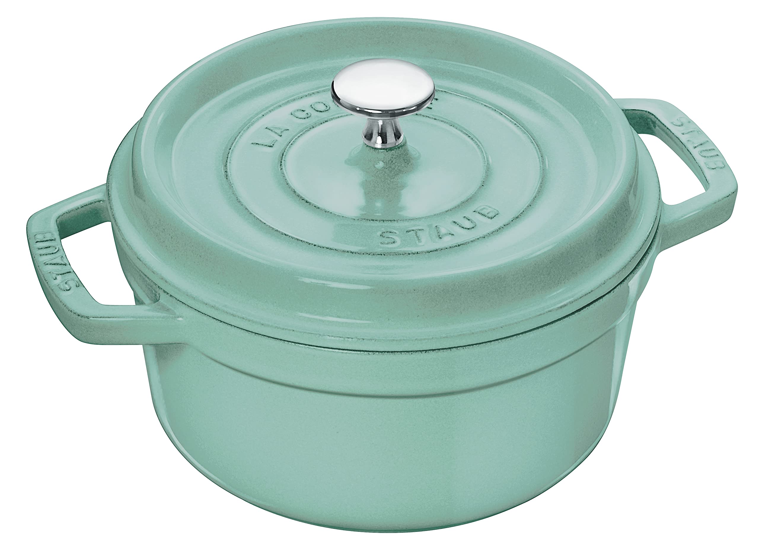 staub ストウブ 「 ピコ ココット ラウンド セージグリーン 20cm 」 両手 鋳物 ホーロー 鍋 IH対応 【..