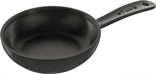 Ih Compatible - staub ストウブ 「 スキレット ブラック 16cm 」 フライパン ホーロー 鋳物 鉄 IH対応 【日本正規販売品】 Skillet 40501-142