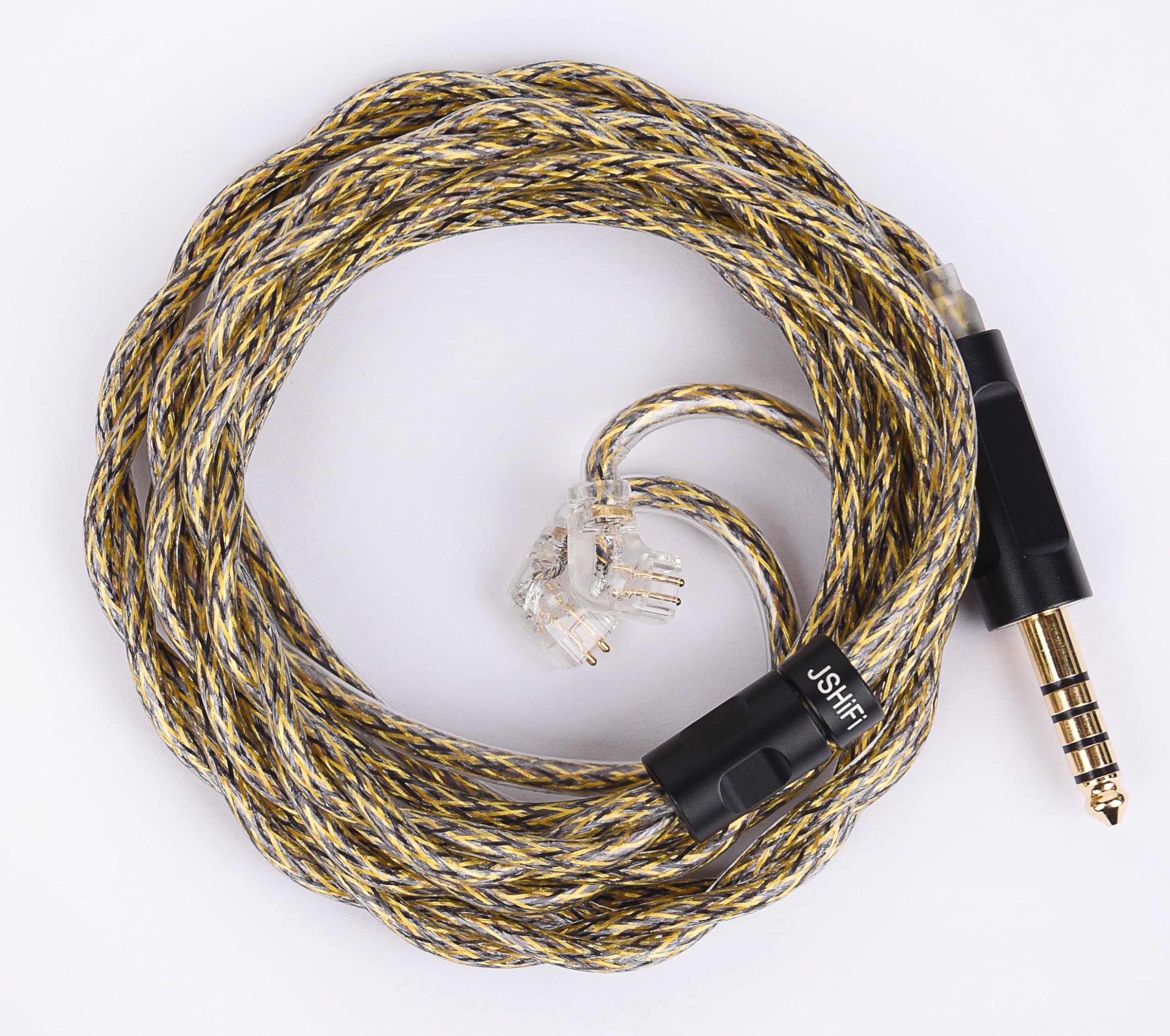 QDC4.4mm リケーブル 希土銅＋ニッケル合金線材 中華QDCイヤホンアップグレードケーブル 4.4mmバランスイヤフォン交換ケーブル (QDC4.4mm)