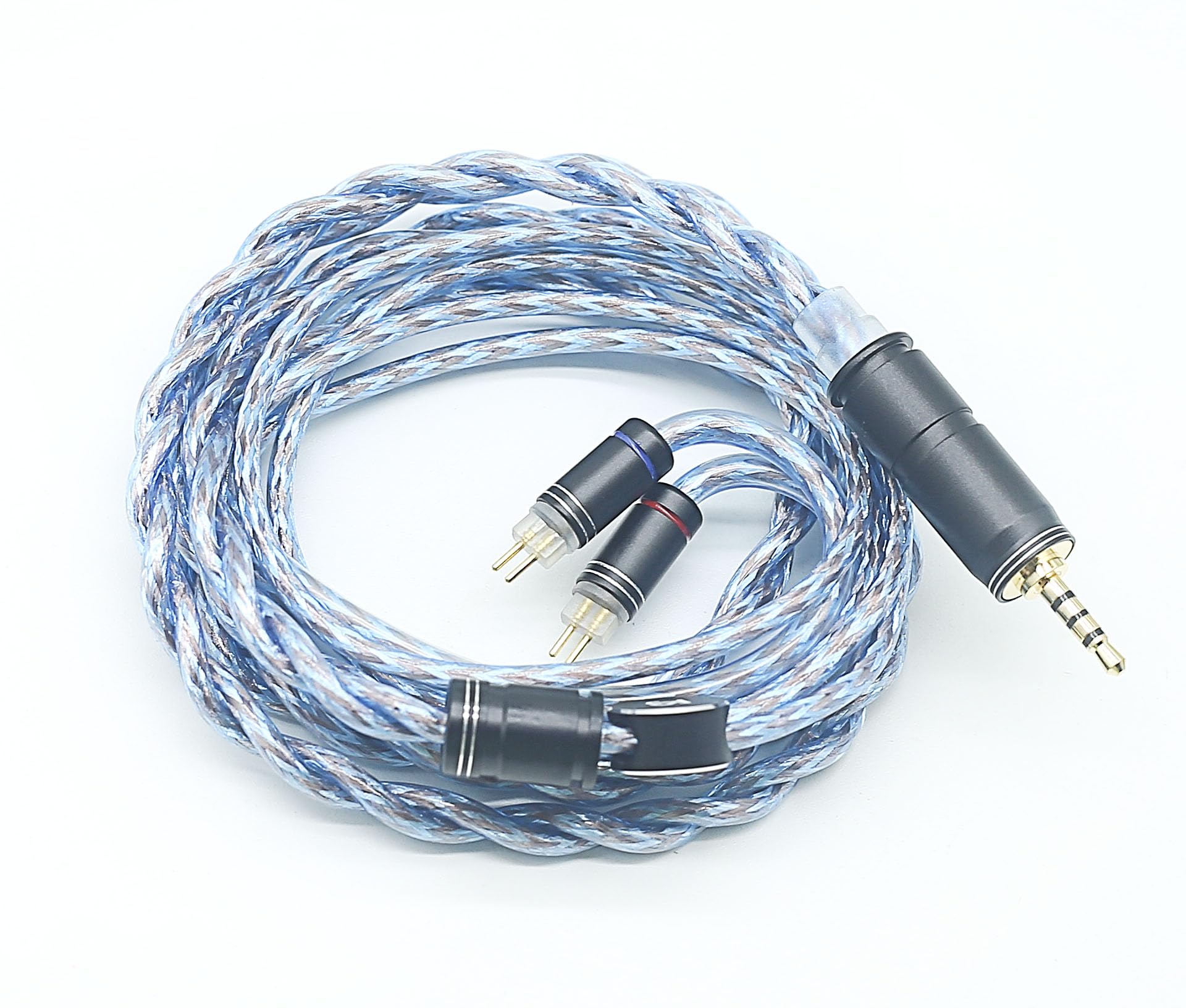 【JSHiFi-VENUS】2pin2.5mmリケーブル 銀メッキと古河銅&金銀銅同軸線材 2pinイヤホンアップグレードケーブル 2.5mmイヤフォン交換ケーブル (2pin2.5mm)