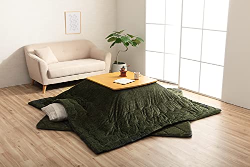 イケヒコ・コーポレーション こたつ布団 グランド 約205×205cm グリーン 正方形 コーデュロイ 無地 抗菌防臭 #6840209