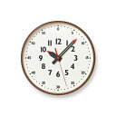 レムノス 掛け時計 アナログ 知育時計 天然色木地 茶 fun pun clock ふんぷんくろっく YD14-08 S BW Lemnos