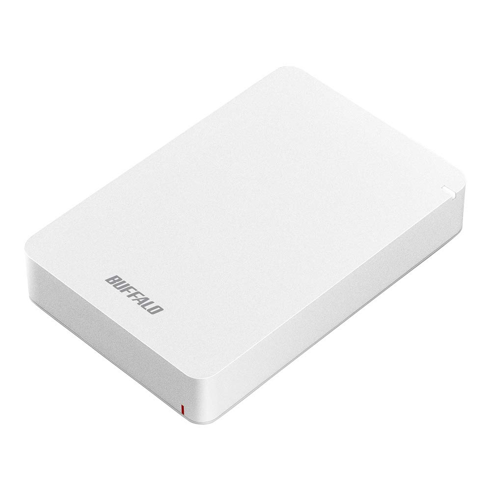 BUFFALO USB3.1(Gen.1)対応 耐衝撃ポータブルHDD 4TB ホワイト HD-PGF4.0U3-GWHA