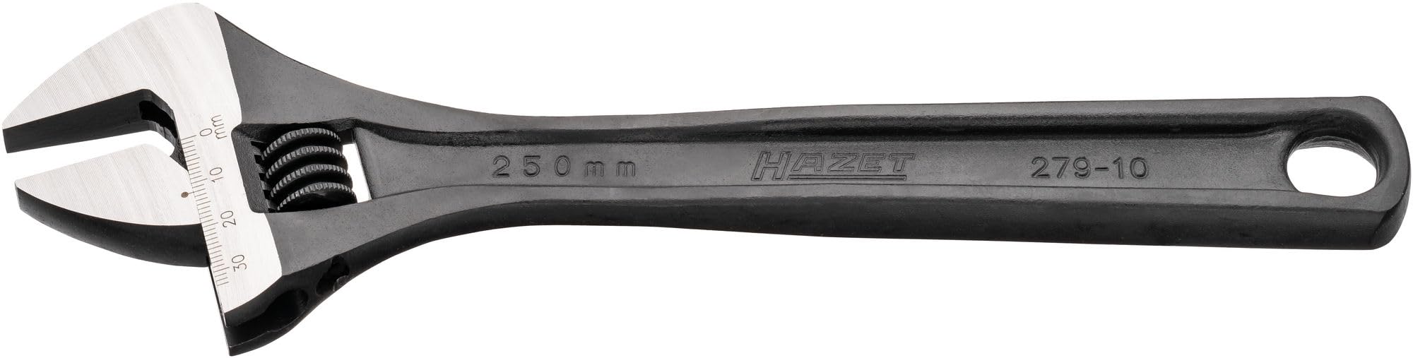 HAZET(ハゼット) 279-10 モンキーレンチ 255mm オープンエンドレンチ アジャスタブル - シルバー 【日本正規輸入品】
