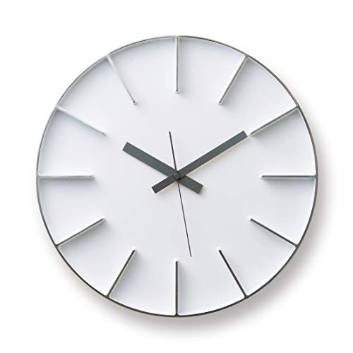 Lemnos edge clock ホワイト AZ-0115 WH