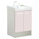 LIXIL(リクシル) INAX 洗面化粧台 D7シリーズ シングルレバー洗髪シャワー水栓 扉タイプ パステルピンク 間口600mm D7N5-605SY-W/HP2W