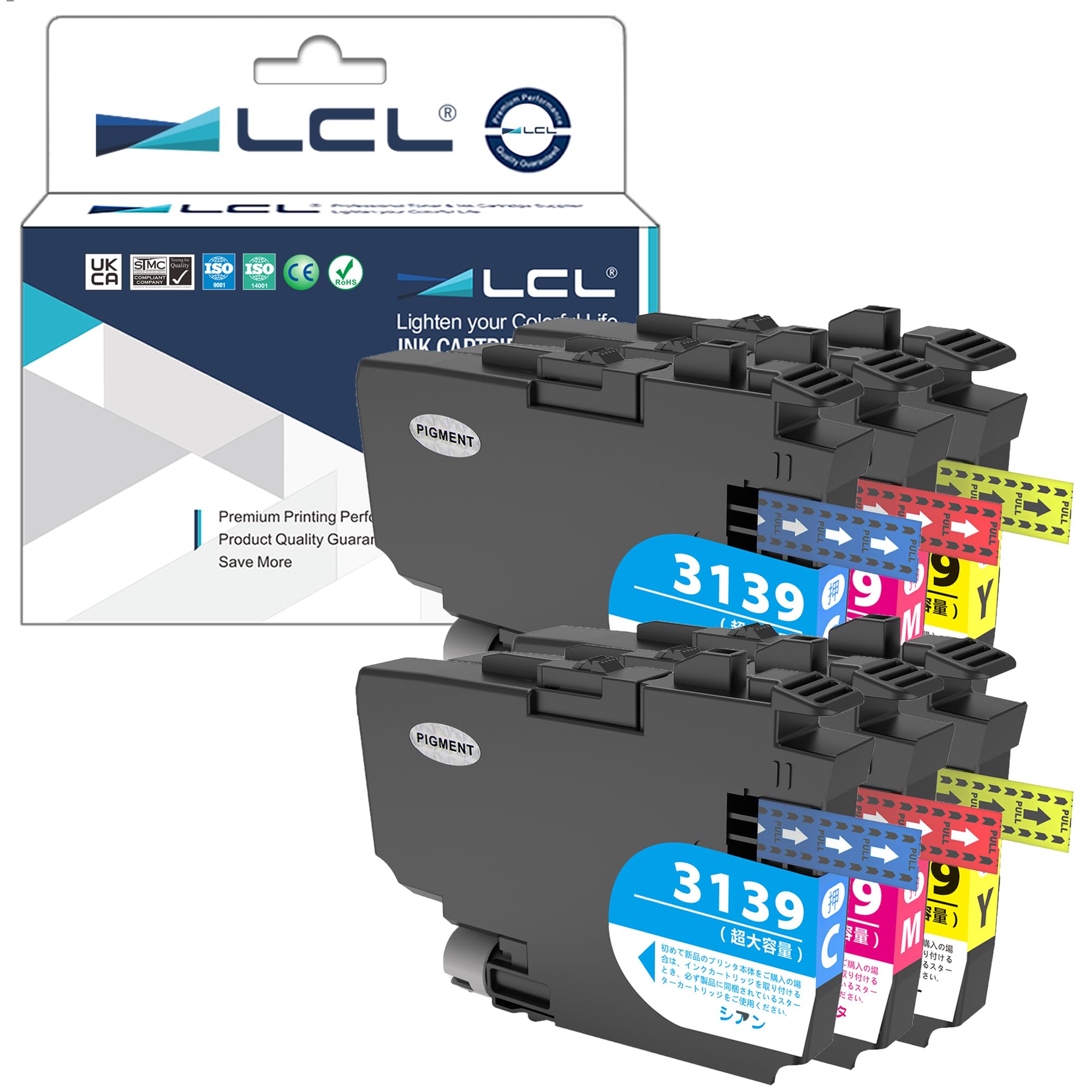 LCL Brother用 ブラザー用 LC3139 LC3139C LC3139M LC3139Y （6パック 2シアン 2マゼンタ 2イエロー） ..
