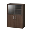 白井産業(Shirai) 食器棚 カップボード 木製 一人暮らしの部屋にぴったりな幅約57cmのコンパクトサイズ ダークブラウン木目柄 ベーシックデザイン 幅56.6×奥行29.5×高さ80cm FUL-8055DG DK フルニコ