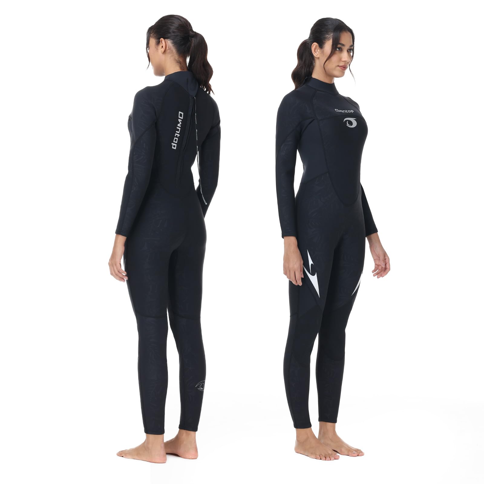 Owntop 1.5mmフルレングス ウエットスーツ メンズ レディース - バックジップネオプレンウェットスーツ、サーフィンやシュノーケリング用の保温 超伸縮...