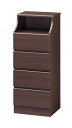 白井産業 チェスト タンス 衣類 収納 ダークブラウン 幅44 高さ111.9 奥行41.9cm CSC-1144HDK チェスカ