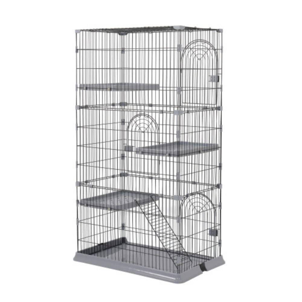 Rakuten - オーエスジェイ(OSJ) 猫ケージ キャットケージ 3段 おしゃれ キャットハウス ネコハウス 留守番 梯子付き 保護 脱走防止 組み立て簡単 多頭飼い 多頭 ペットケージ
