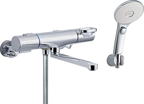 LIXIL(リクシル) INAX サーモスタットバス水栓 メッキハンドル・メッキエコアクアスイッチシャワー 寒..