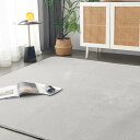 Keusnix カーペット ラグ ラグマット滑り止め付 洗える 185×185cm 約2畳 絨毯 防ダニ 抗菌 防臭 オールシーズン快適に使用 床暖房 ホットカーペット対応 ふわふわ肌触り フランネルラグ 無地 グレー
