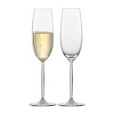 【正規輸入品】 ZWIESEL(ツヴィーゼル) シャンパングラス ディーヴァ 219ml 2個セット フルートシャンパン 発泡ポイント付 食洗機対応 10459...