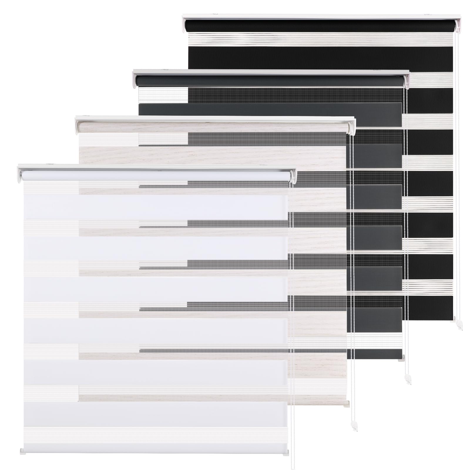 Hong pu TAO ロールスクリーン 調光 チェーン式 採光 目隠し 通気 日よけ 遮熱 遮光 防寒 UVカット 室..