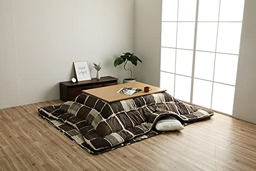 イケヒコ こたつ布団 長方形 ムーブ 約205×285cm グレー パッチワーク 日本製 ふっくら 大判 #5994859