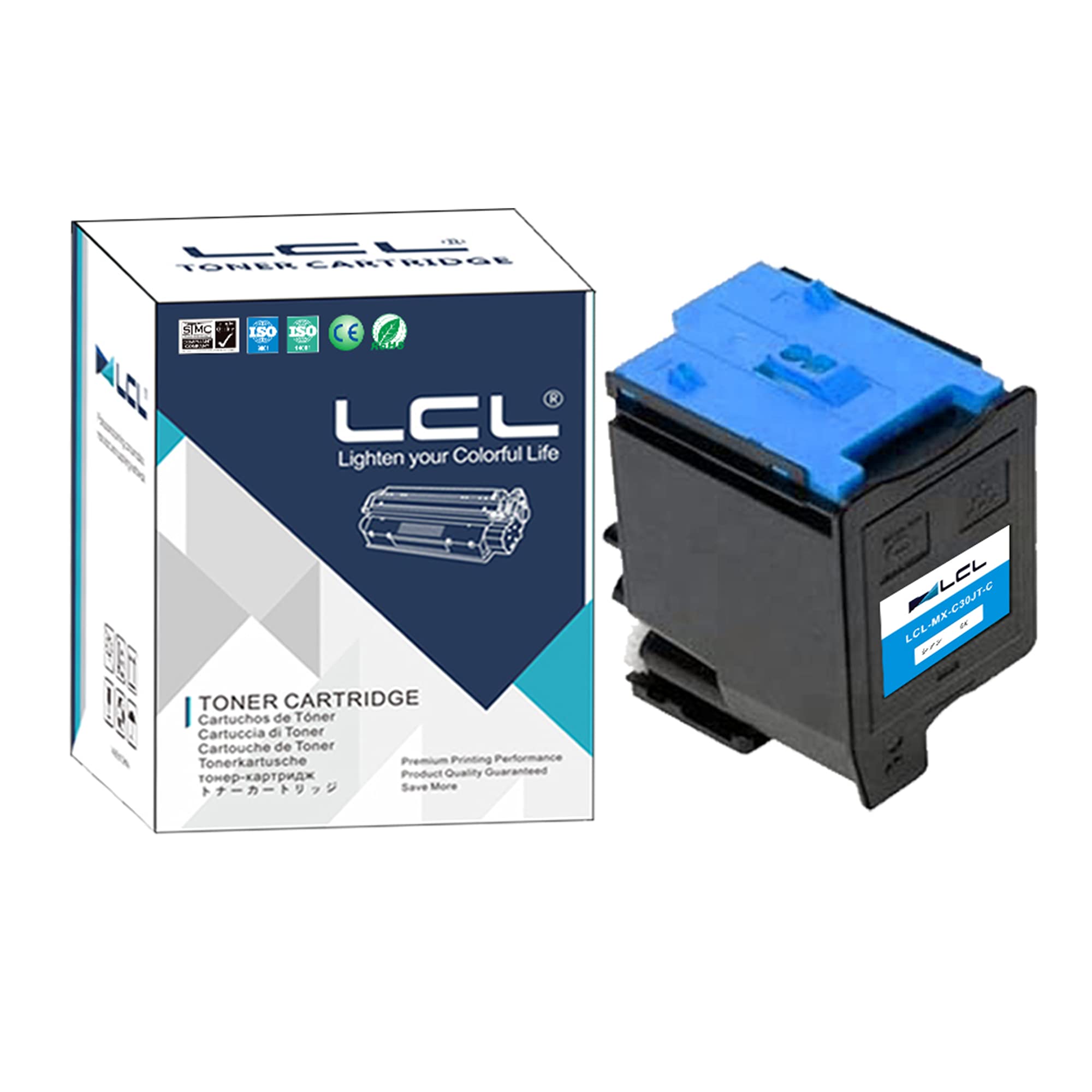 LCL Sharp用 シャープ用 MX-C30 MX-C30JT MX-C30JTC MX-C30JT-C 互換トナーカートリッジ (1パック シア..