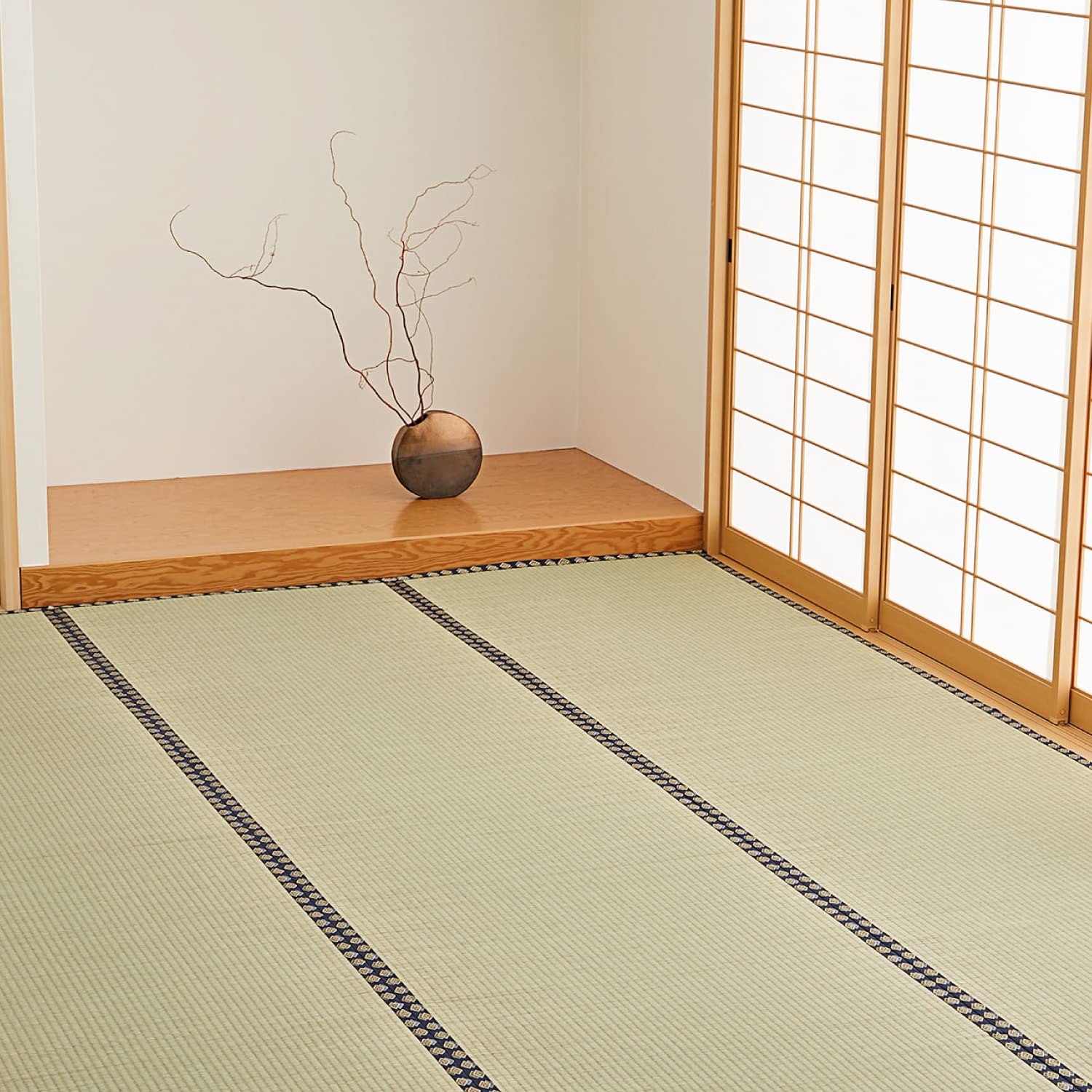 Rakuten - 萩原 い草 上敷き 本間4.5畳 約286×286cm 「谷川」 い草カーペット 引目織 抗カビ 傷防止 日焼け防止