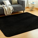 VK Living カーペット ラグ ラグマット 絨毯 185×185cm(約2畳) 滑り止め 洗える 防ダニ 抗菌 防臭 オールシーズン 床暖房 ホットカーペット対応 簡単に掃除 おしゃれ 北欧 フランネルラグ ブラック